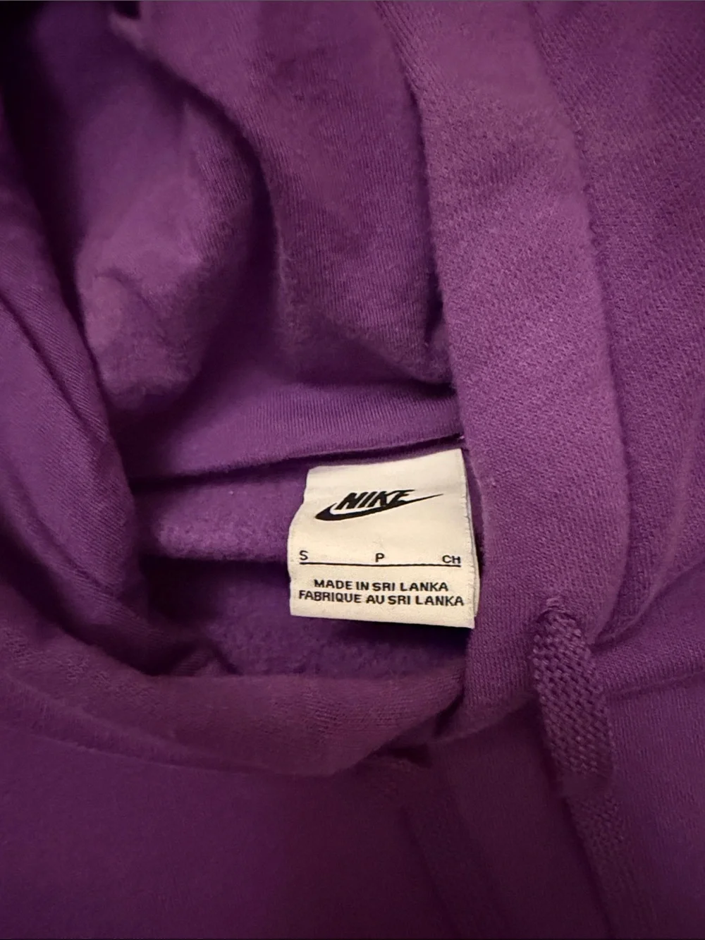 Nike Purple Pullover Hoodie with White Logo
